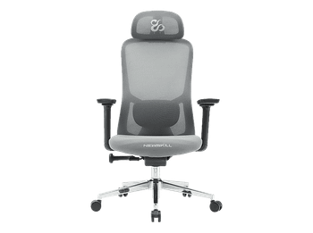 Silla gaming - Newskill Nue, Reposabrazos 3D (ajustable en altura, anchura y profundidad), Carga máx. 150 kg, Malla Transpirable Premium, Gris