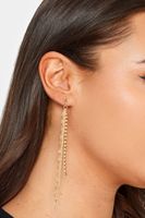 pendientes largos cadenas doradas