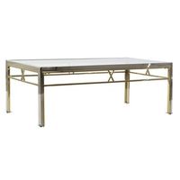 mesa centro acero cristal 110x60x40 plateado