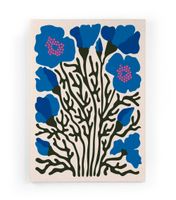 lienzo 60x40 flores azules