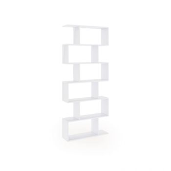 Estantería de diseño escalonado vertical 192 cm high blanco brillo