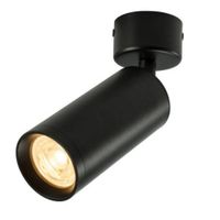 aplique techopared moderno aluminio negro o55 cm gu10