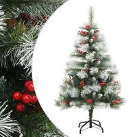arbol de navidad artificial con pinas y bayas 120 cm vidaxl