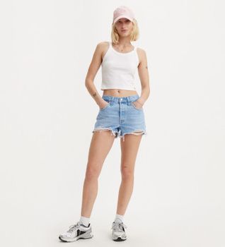 Levi's para mujer. 56327-0086 Short 501 Original azul (26), Casual, Algodón, Sostenible