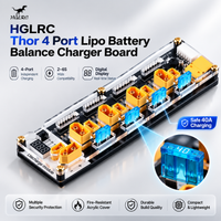 hglrc thor 4 placa de carga y balanceo de baterias lipo pro 40a xt60 xt30 con descargador integrado para baterias de drones rc fpv de 2-6s nuevo