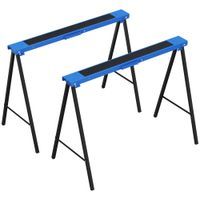durhand set de 2 caballetes de trabajo soporte para bricolaje hasta 250 kg de capacidad metal azul