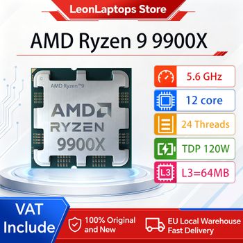 Procesador AMD Ryzen 9 9900X 4.4GHz 12 Núcleos 24 Subprocesos L3=64MB Caché de Juego 4NM TDP 120W Socket AM5 CPU para Juegos Zen 5 ryzen 9900x cpu