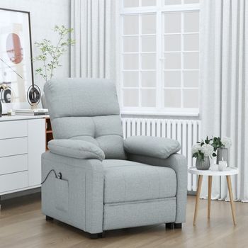 Sillón De Salón | Silla | Sillón Reclinable Eléctrico Tela Gris Claro Cfw894702