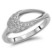 anillo moderno de plata 925 circonitas