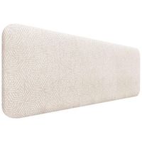 dhome cabecero tapizado liso redondeado tejido luxury para pared acusticos cabeceros absorbentes cabezal cama dormitorio ethnic white 140cm