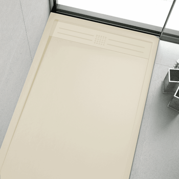 Plato De Ducha Resina Elite Crema  90x190cm Rejilla Color