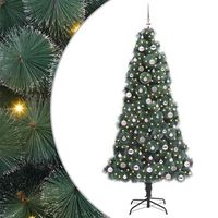 arbol de navidad  decoraciones de navidad artificial iluminado con set de bolas 240 cm