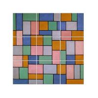 legendarte - panel decorativo multiple composicion en disonancias - theo van doesburg cm 150x150 9 paneles