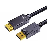 fgns cable displayport macho a hdmi macho 4k 18m cable dp a hdmi compatible para pc tarjeta grafica laptop monitor proyector hdtv