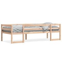 cama individual  estructura de cama para ninos madera maciza de pino 75x190 cm