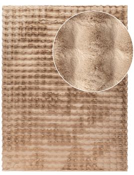 Alfombra de piel Arnia beige 60x100 cm