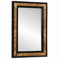 vidaxl espejo de pared rectangular negro y marron 70 x 2 x 70 cm