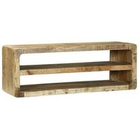 mueble de tv marron 100 x 32 x 36 cm madera maciza de mango vidaxl