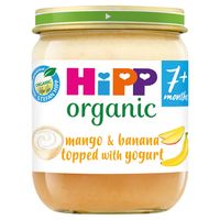 hipp organic mango  banana topped with yogurt jar 7 months