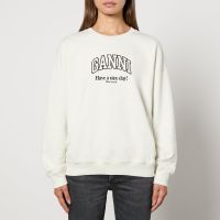 ganni isoli organic cotton-jersey oversized sweatshirt - sm