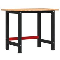 banco de trabajo  mesa de trabajo rectangular madera maciza roble 100x60x815 cm