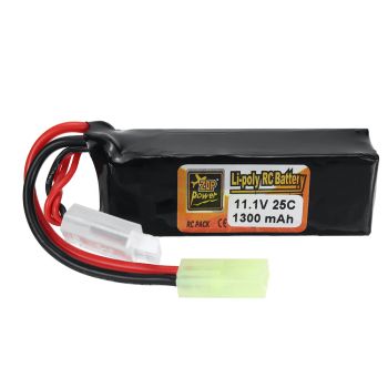Batería de LiPo ZOP Power 3S 11.1V 1300mAh 25C con conector T para coche RC, dron de carreras FPV, avión, helicóptero