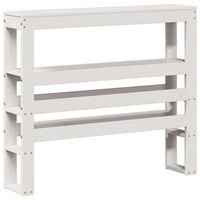 cabecero de cama con estantes madera maciza pino blanco 75 cm vidaxl