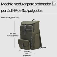 mochila hp modular para portatil 156 poliester verdegris resistente al agua 27l