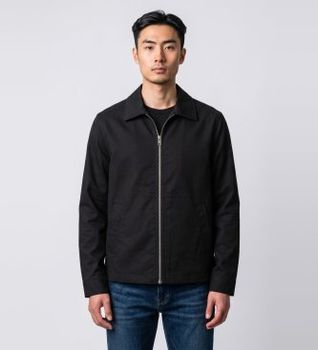 Michael Kors para hombre. CT64086L6C Chaqueta tech tropical de manga larga con cremallera negro (XL), Casual, Poliéster