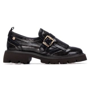 Carmela para mujer. 16259402-GRIS Zapatos de piel 162594 gris oscuro (40), Plano, Ninguno, Casual
