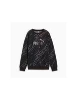 sudadera puma essentials animal aop crew fl mujer negro
