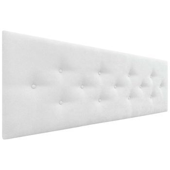Dhome Cabecero De Tela Acualine Con 3 Hileras Intercaladas De Botones Y Patas Cabezal Tapizado Cama Lujo(blanco, 160cm)