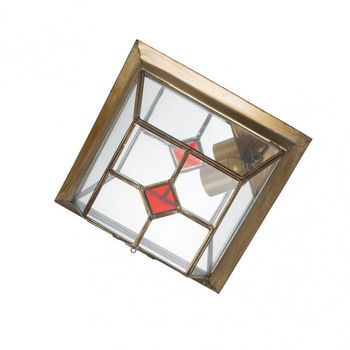 Mi Lampara - Sobremesa Curvo Niquel 1l C/tulipa Peq Rojo 34x13