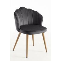 silla blume terciopelo - gris oscuro