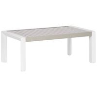 mesa de centro de jardin de aluminio 120 x 70 cm gris pardo castella