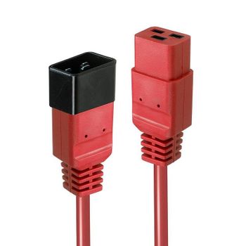 Cable Alargador Lindy 2 m C19 a C20 250 V 16 A Rojo