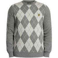 lyle  scott jersey jersey de algodon merino con estampado de rombos para hombre