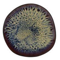 plato llano 27 cm juego de 6 gres natural negroverde
