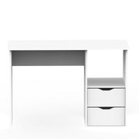 mesa escritorio 1 balda y 2 cajones 76x115x50 cm muebles pitarch eko - blanco