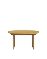 mesa de centro de madera de abeto en color marron claro 70 cm