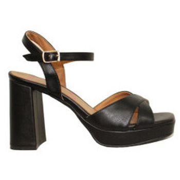Lolas Zapatos de tacón sandalia con plataforma y tiras cruzadas fabricada en españa para mujer