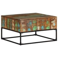 mesa de centro madera maciza reciclada 68x68x41 cm vidaxl