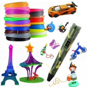 Arzopa Bolígrafo Inteligente 3D Pantalla Led 100m, 20 Colores Camuflaje Verde
