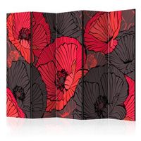 biombo - pleated poppies ii 225x172 cm
