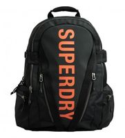 superdry para hombre y9110157a mochila de lona con grafico mountain negro osfa casual naranja poliester