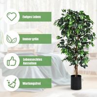 planta decorativa de interior de 180 cm planta artificial decorativa con 1008 hojas y tronco natural