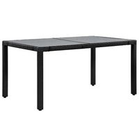 conjunto de comedor de exterior 7 piezas ratan sintetico negro