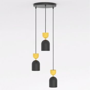 Lámpara de techo zeta ii naranja (3 luces)