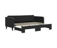 sofa cama - sofa convertible nido terciopelo negro 90x200 cm