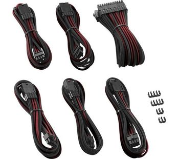 CABLEMOD Pro Series ModMesh Extension Cable Kit - Black & Burgundy, Black